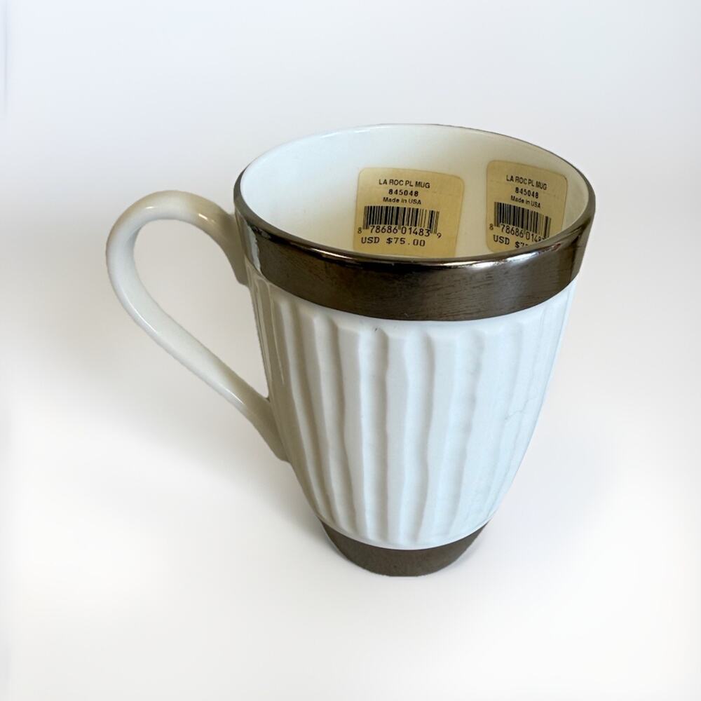 New w/ Tag Michael Wainwright La Rochelle Platinum Mug Porcelain Replacement